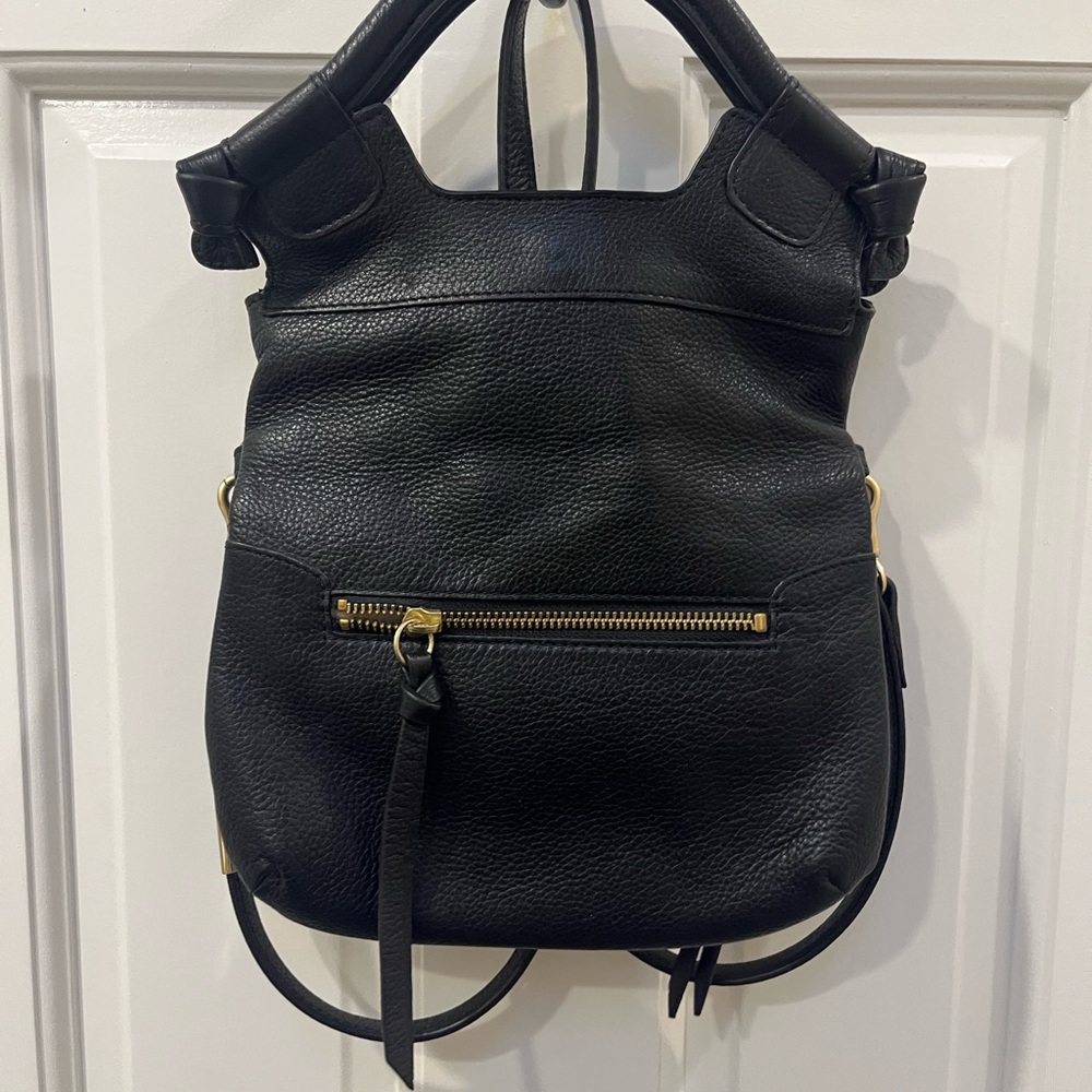 Foley and Corinna Black Leather Crossbody Bag - Picture 2 of 7